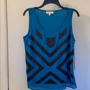 JLo teal camisole top